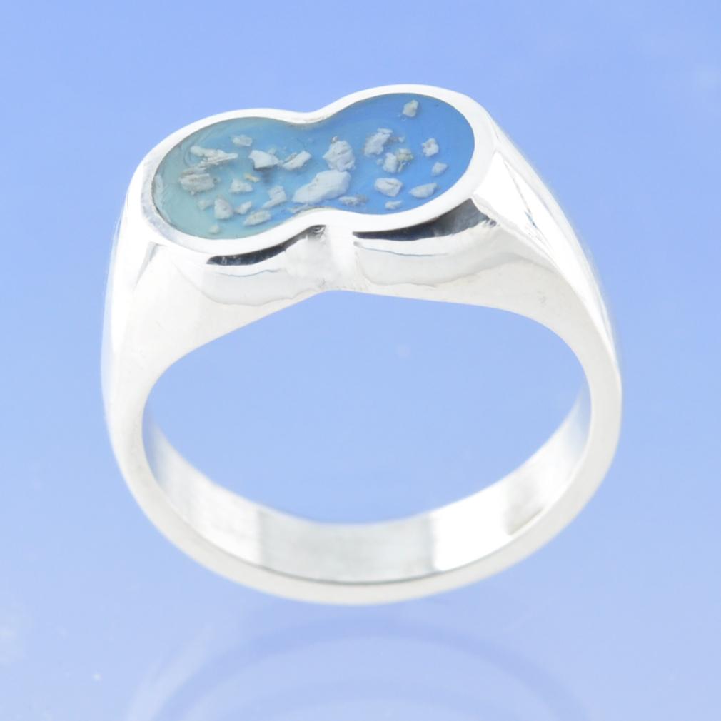 Cremation Ash Ring - Signet Duo United Circles Ring by Chris Parry Jewellery