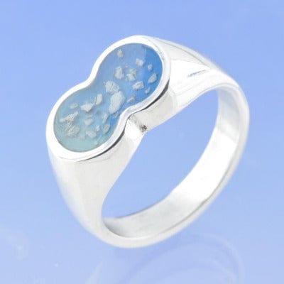 Cremation Ash Ring - Signet Duo United Circles Ring by Chris Parry Jewellery