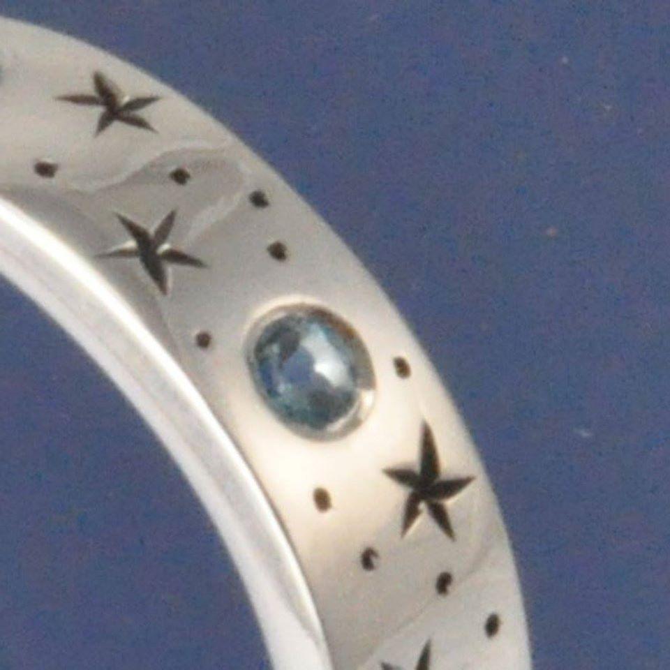 Cremation Ash Ring - Star Topaz Ring by Chris Parry Jewellery