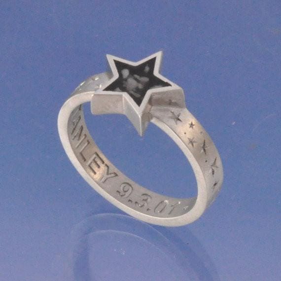 Cremation Ash Ring. Stellar Remembrance Ring by Chris Parry Jewellery