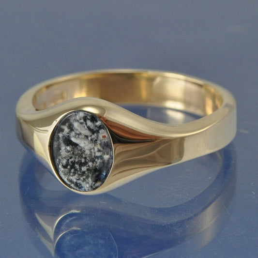 Cremation Ash Ring - Traditional Signet Ring by Chris Parry Jewellery