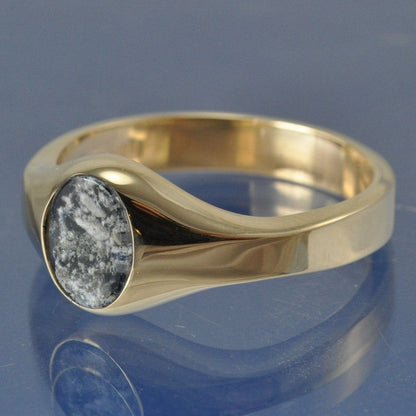 Cremation Ash Ring - Traditional Signet Ring by Chris Parry Jewellery