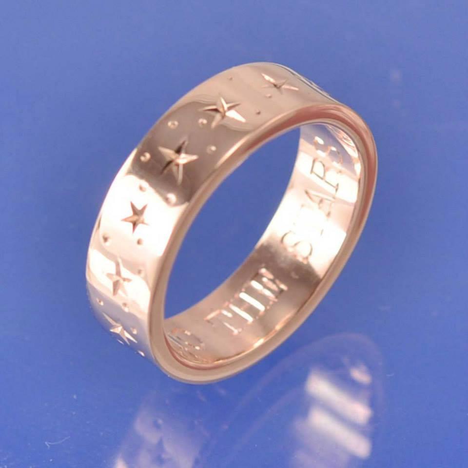 Cremation Ash Twinkle Twinkle lil' Star. Ring by Chris Parry Jewellery