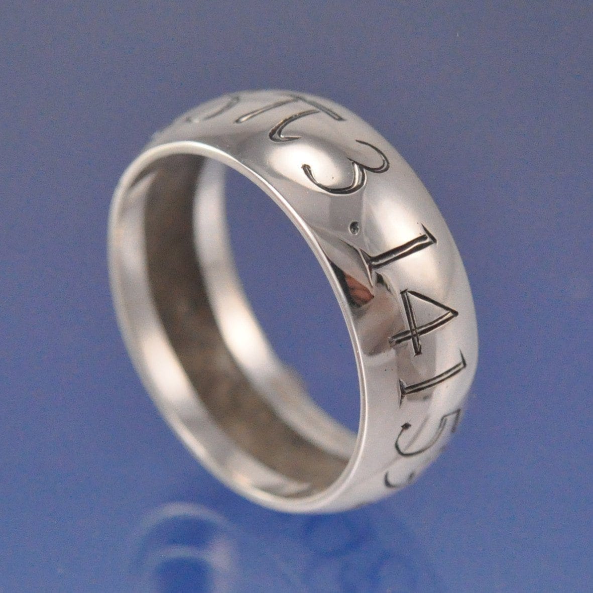 Cremation Ash Ring. Hidden 7mm Ring by Chris Parry Jewellery