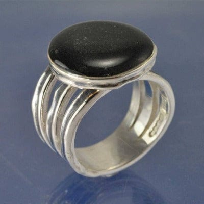 Cremation Ash Rustic Dome Resin Ring Ring by Chris Parry Jewellery