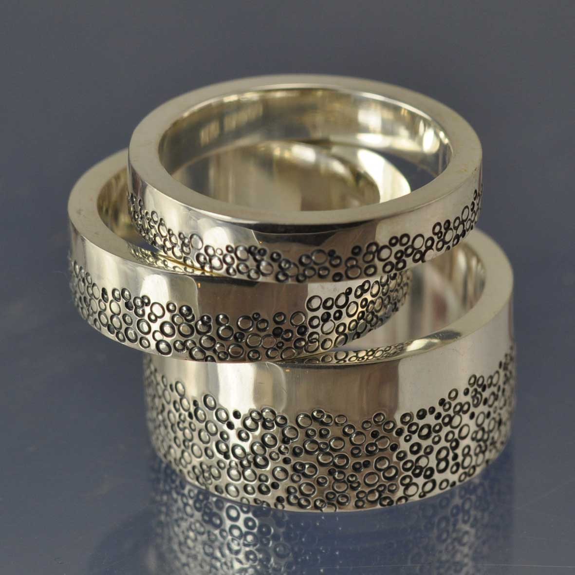 Cremation Ashes Memorial Ring - Effervescent Bubbles Ring by Chris Parry Jewellery