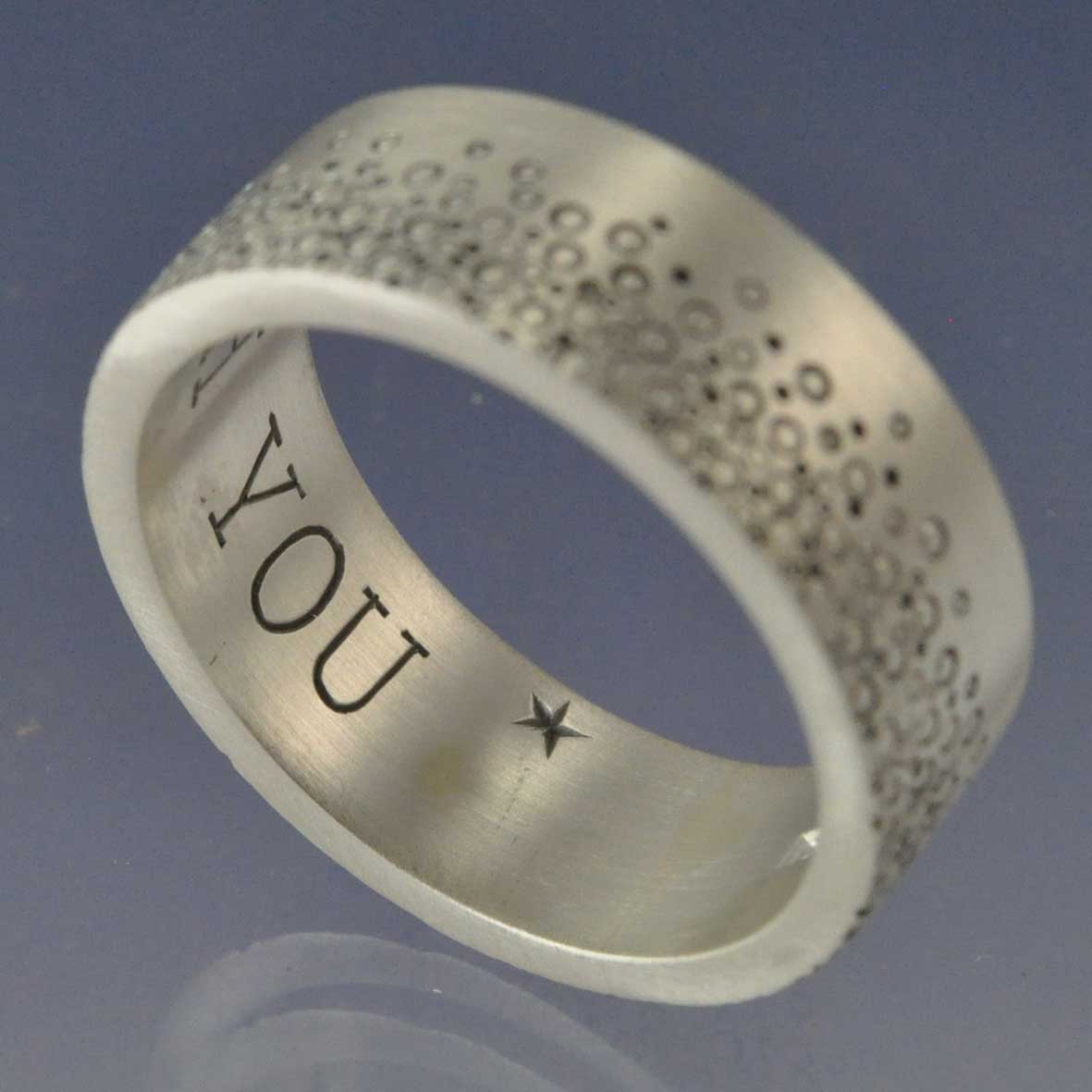 Cremation Ashes Memorial Ring Effervescent Bubbles – Chris Parry