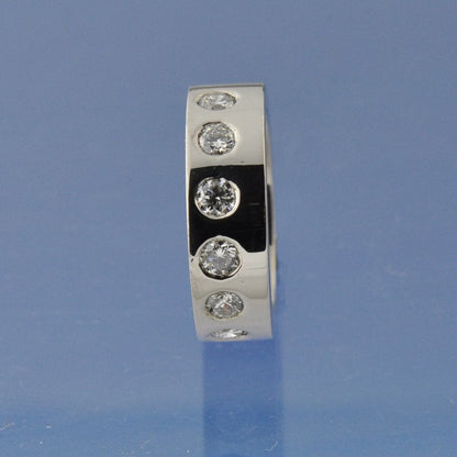 Cremation Ashes Ring - 0.70ct Diamond - Edge Ring by Chris Parry Jewellery