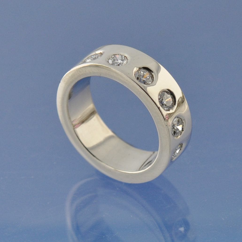 Cremation Ashes Ring - 0.70ct Diamond - Edge Ring by Chris Parry Jewellery