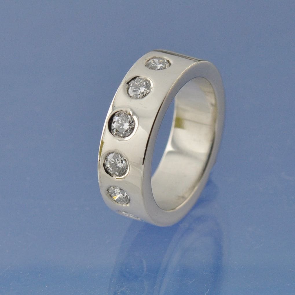 Cremation Ashes Ring - 0.70ct Diamond - Edge Ring by Chris Parry Jewellery