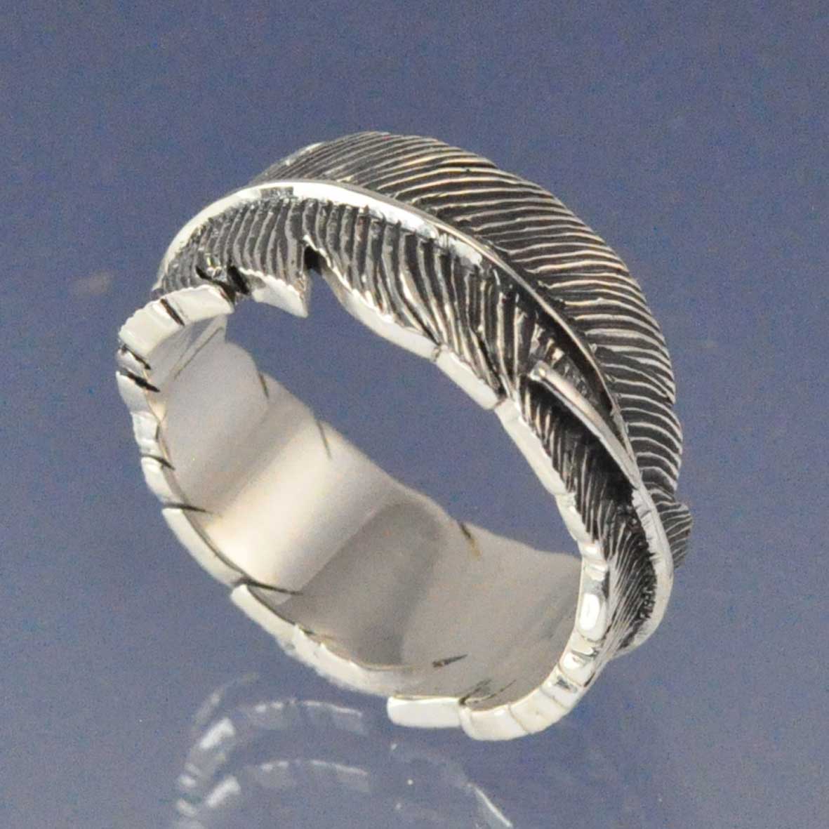 Cremation Ashes Ring - Endless Feather Ring by Chris Parry Jewellery