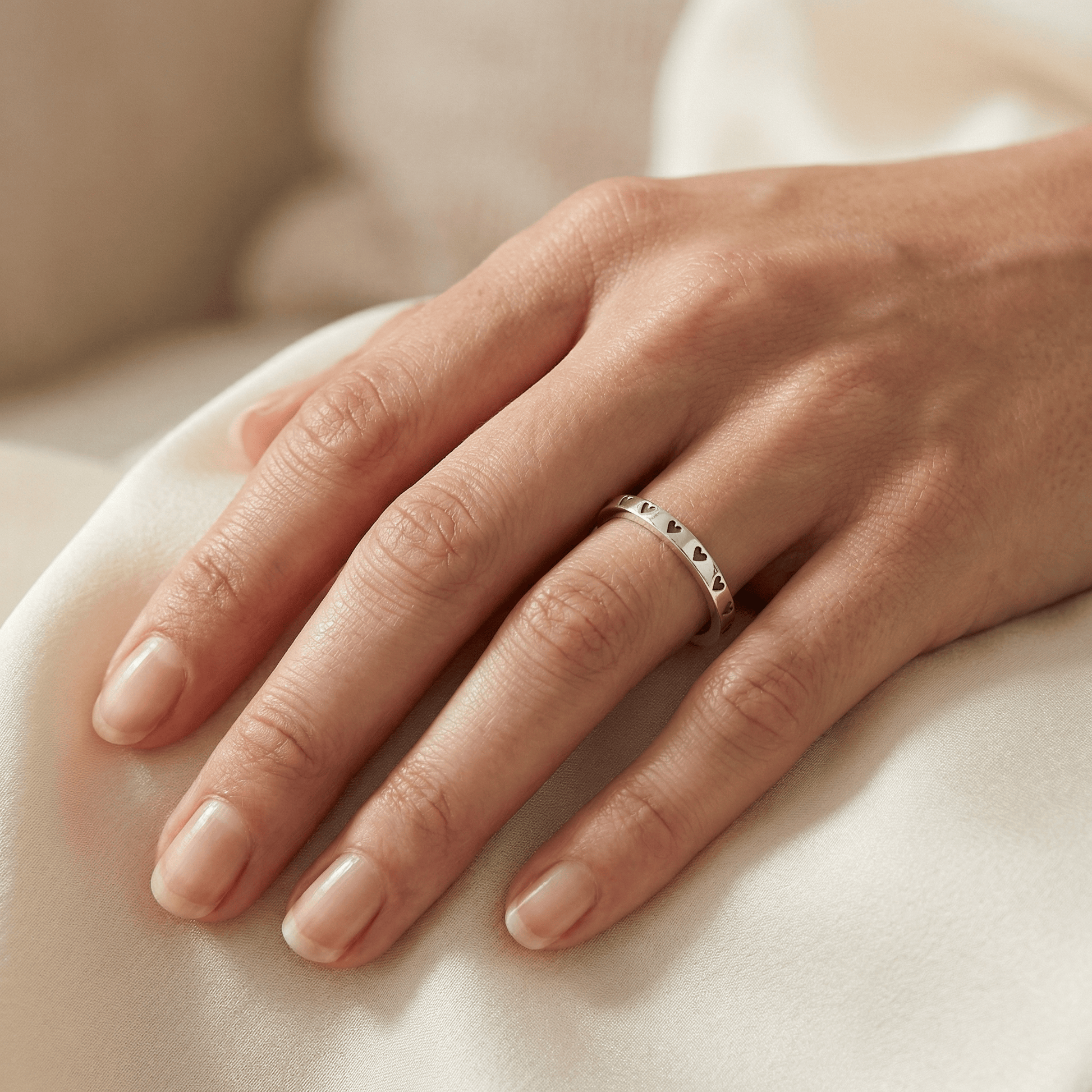 Cremation Ashes Ring - Hearts Galore Ring by Chris Parry Jewellery