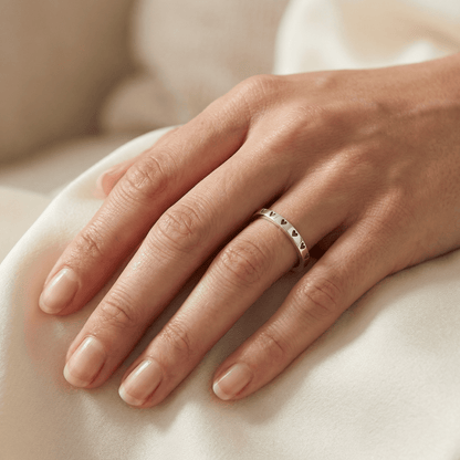 Cremation Ashes Ring - Hearts Galore Ring by Chris Parry Jewellery