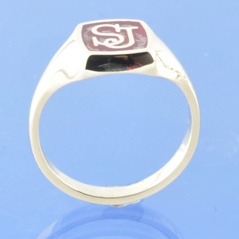 Cremation Ashes Ring - Initial Cushion Signet Ring. Ring by Chris Parry Jewellery