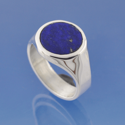 Cremation Ashes Ring - Lapis Lazuli Signet Ring by Chris Parry Jewellery