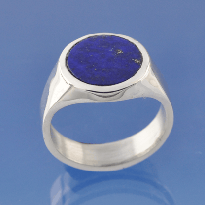 Cremation Ashes Ring - Lapis Lazuli Signet Ring by Chris Parry Jewellery