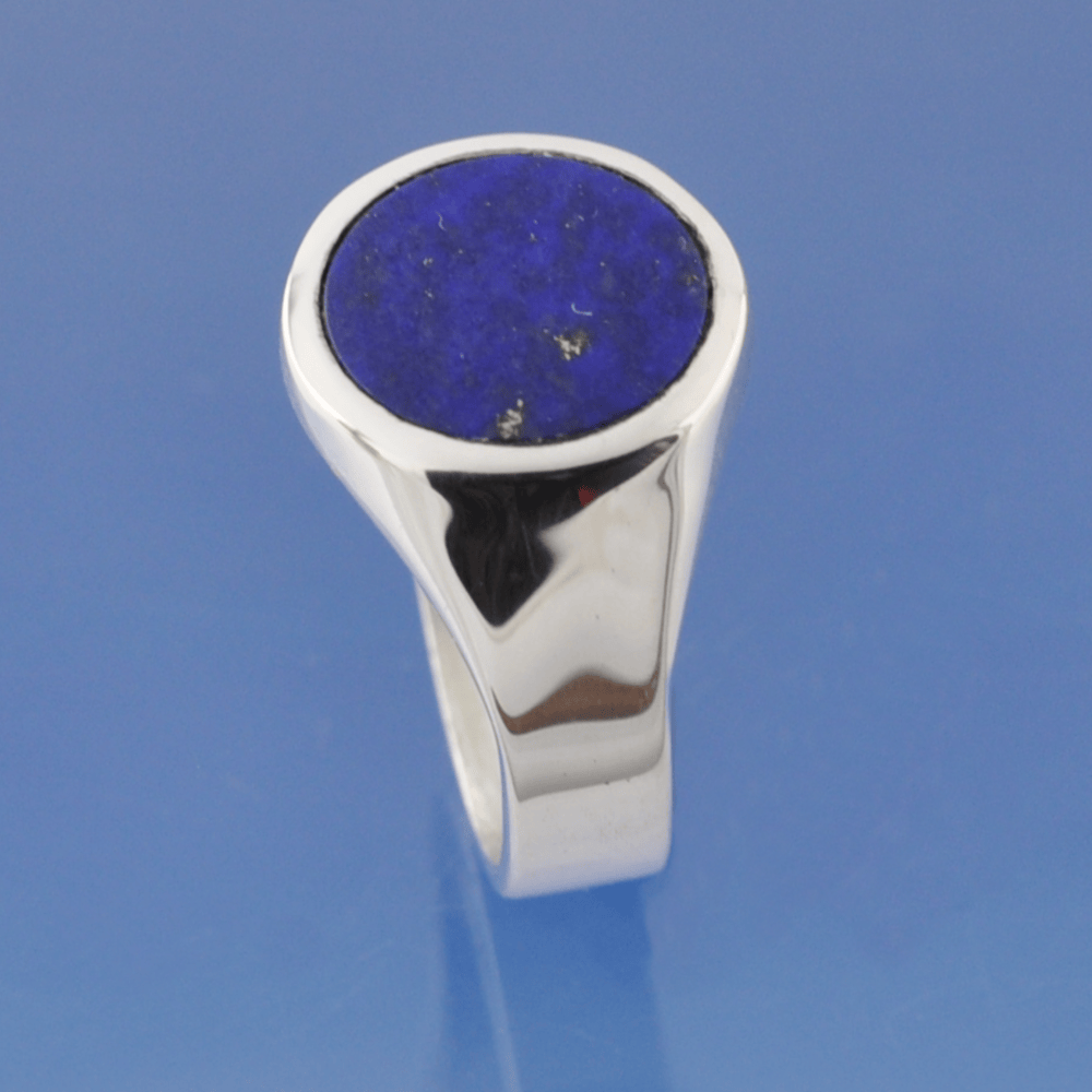 Cremation Ashes Ring - Lapis Lazuli Signet Ring by Chris Parry Jewellery