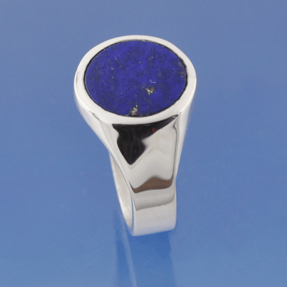 Cremation Ashes Ring - Lapis Lazuli Signet Ring by Chris Parry Jewellery