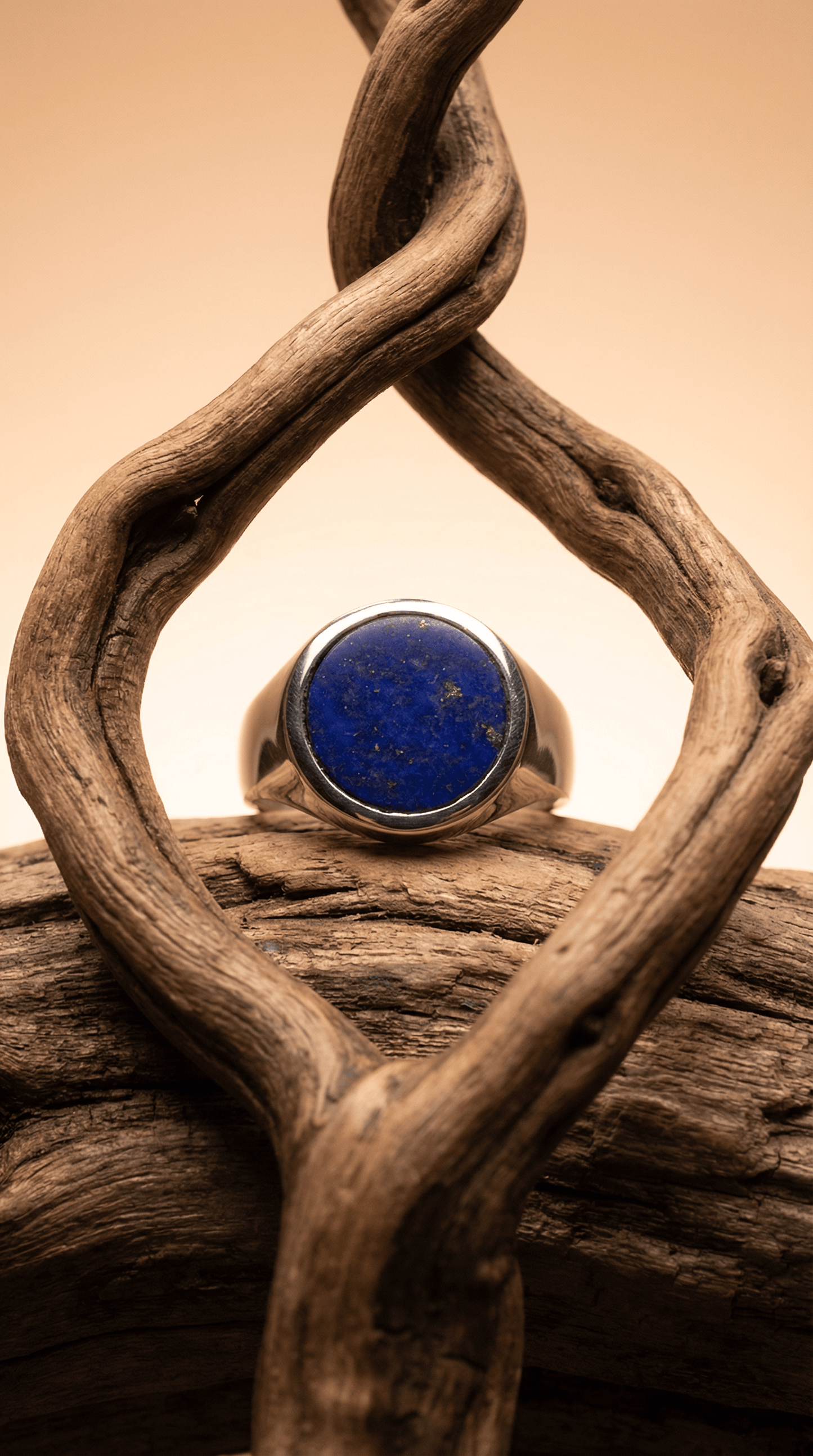 Cremation Ashes Ring - Lapis Lazuli Signet Ring by Chris Parry Jewellery