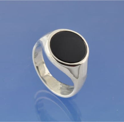 Cremation Ashes Ring - Onyx Signet Ring by Chris Parry Jewellery