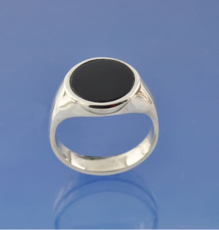Cremation Ashes Ring - Onyx Signet Ring by Chris Parry Jewellery