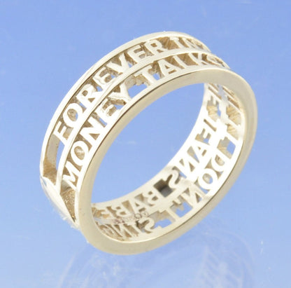 Cremation Ashes Ring - Personalised Quote Ring by Chris Parry Jewellery