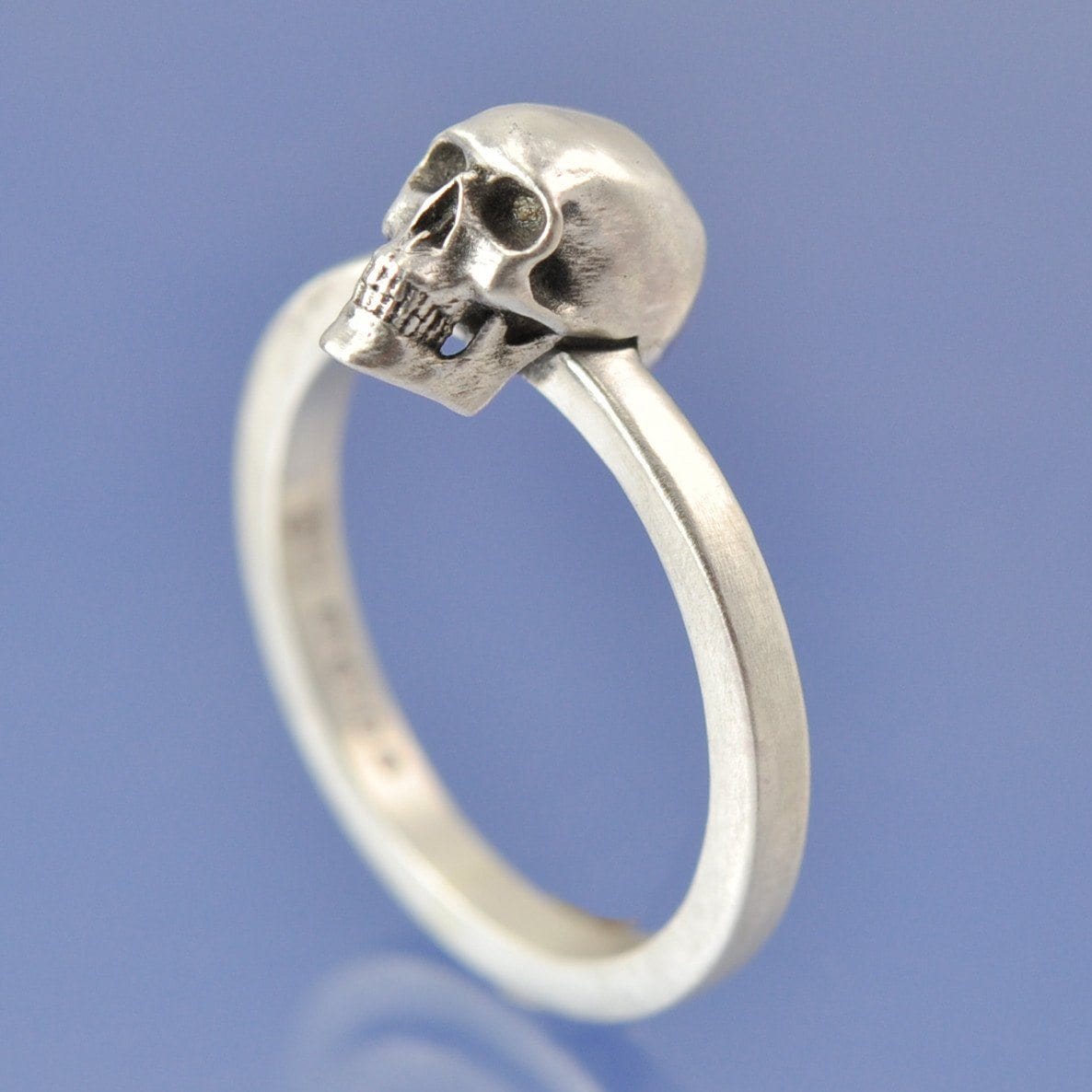 Buy Flower Skull Rings His and Her Matching Wedding Ring Band Set Couples  Anchor Band Till Death Gothic Jewelry Sterling Silver Gun Metal Plated  Online in India - Etsy