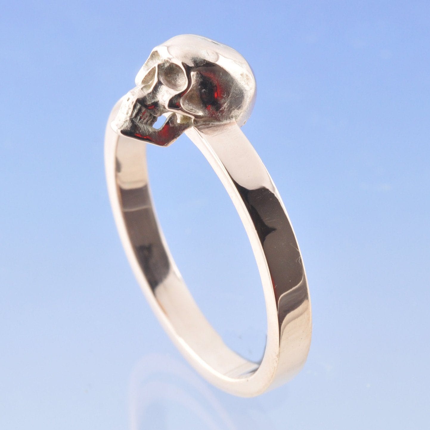 Silver skull hot sale ring womens