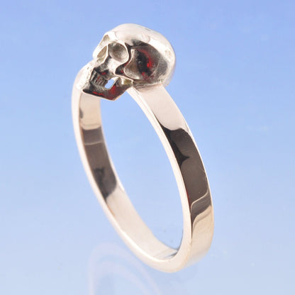 Cremation Ashes Ring - Skull Ring by Chris Parry Jewellery