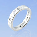 Cremation Ashes Ring - Stars & Diamonds Ring by Chris Parry Jewellery