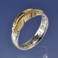 Angel Feather Ring with Cremation Ashes (Two Tone) Ring by Chris Parry Jewellery