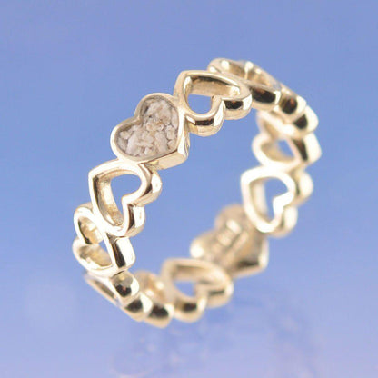 Endless Heart Resin Cremation Ash Ring Ring by Chris Parry Jewellery