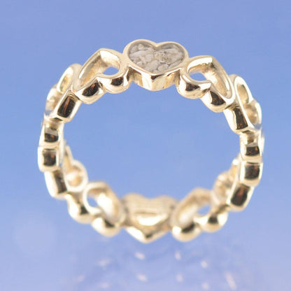 Endless Heart Resin Cremation Ash Ring Ring by Chris Parry Jewellery