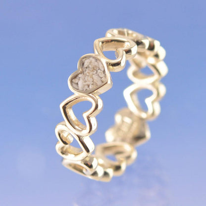 Endless Heart Resin Cremation Ash Ring Ring by Chris Parry Jewellery