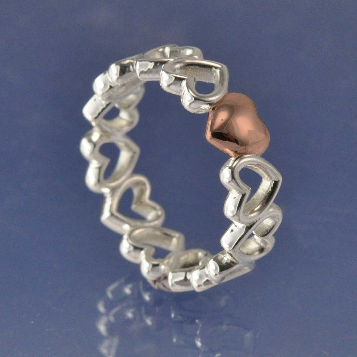 Endless Heart Ring with Cremation Ashes Ring by Chris Parry Jewellery