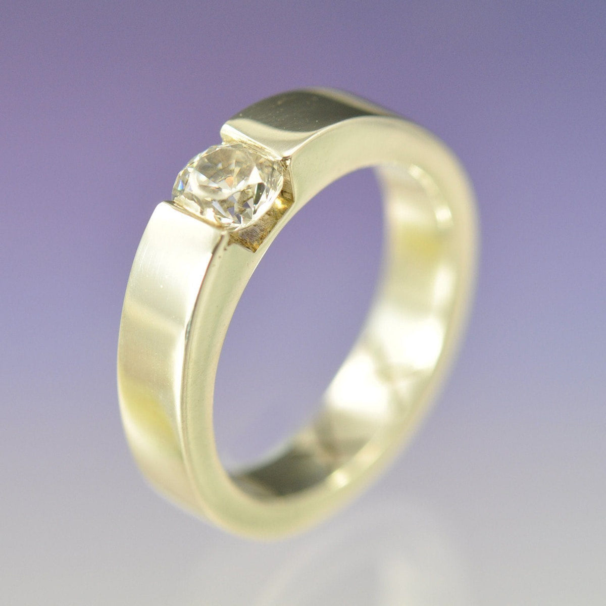 Tensional Ring Tension Wedding Ring Tension Set Gemstone Ring By Anthony Blakeney