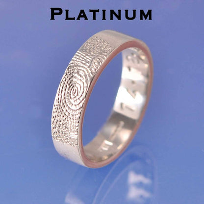 Fingerprint Ring - Platinum Ring by Chris Parry Jewellery