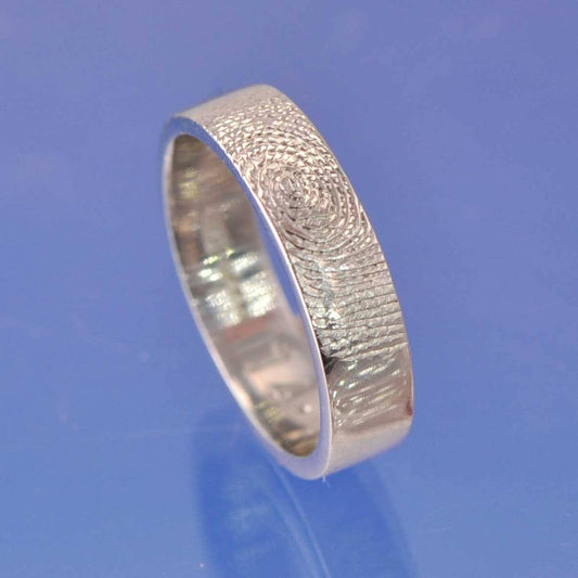 Fingerprint Ring - Platinum Ring by Chris Parry Jewellery