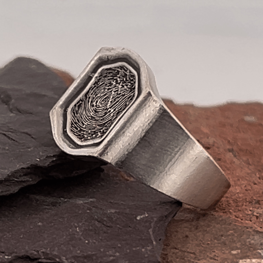 Fingerprint Ring - Signet Ring by Chris Parry Jewellery