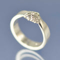 Holding Hands Ring with Cremation Ashes 5mm Ring by Chris Parry Jewellery