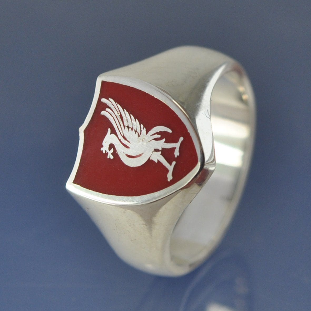 LFC Cremation Ash Signet Ring Ring by Chris Parry Jewellery