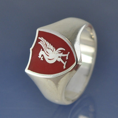 LFC Cremation Ash Signet Ring Ring by Chris Parry Jewellery