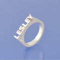 Personalised Name Custom Signet Ring with Cremation Ashes Ring by Chris Parry Jewellery