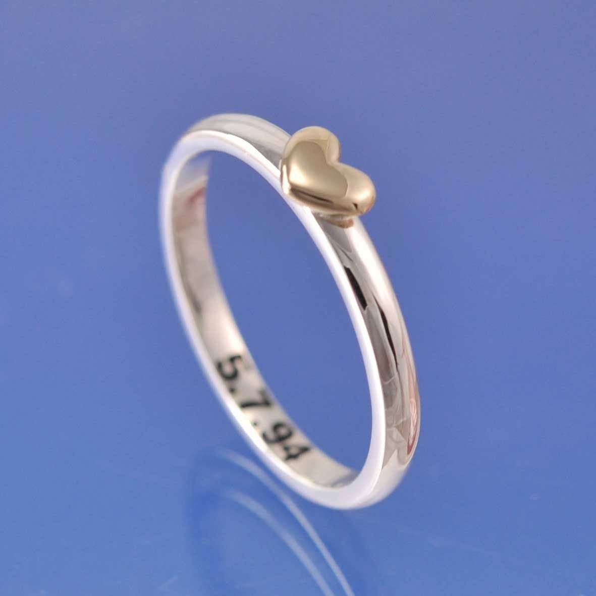 Bulbous Heart Personalised Ring Ring by Chris Parry Jewellery