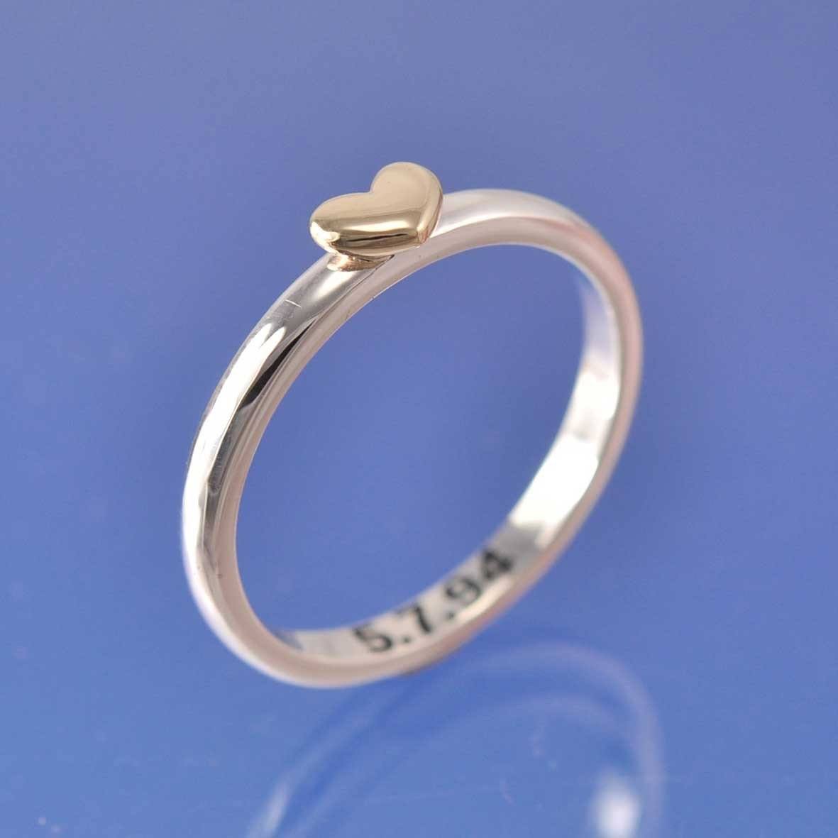 Bulbous Heart Personalised Ring Ring by Chris Parry Jewellery