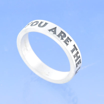 4mm Personalised Flat Ring Ring by Chris Parry Jewellery