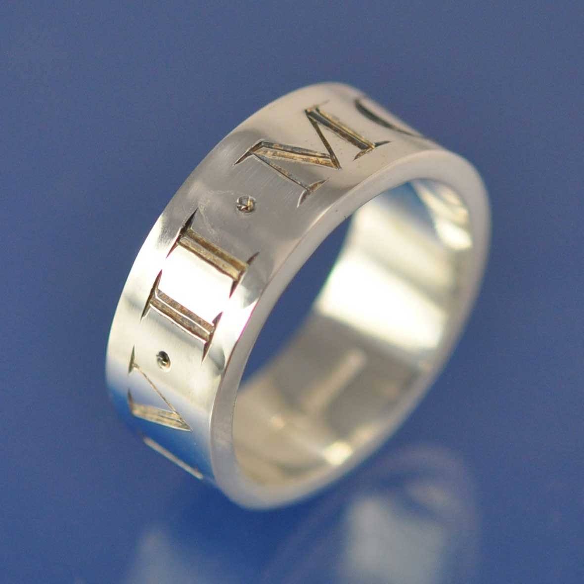 Roman Numeral Ring Ring by Chris Parry Jewellery