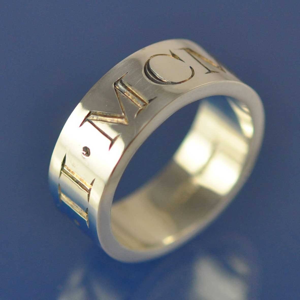 Roman Numeral Ring Ring by Chris Parry Jewellery