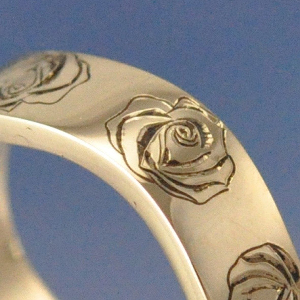 Rose Meandering Ring 5mm Ring by Chris Parry Jewellery