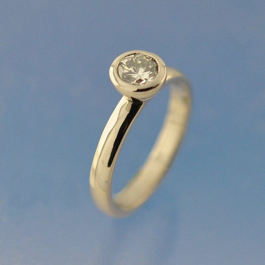 Rubover Diamond Cremation Ash Ring - Hestia Ring by Chris Parry Jewellery